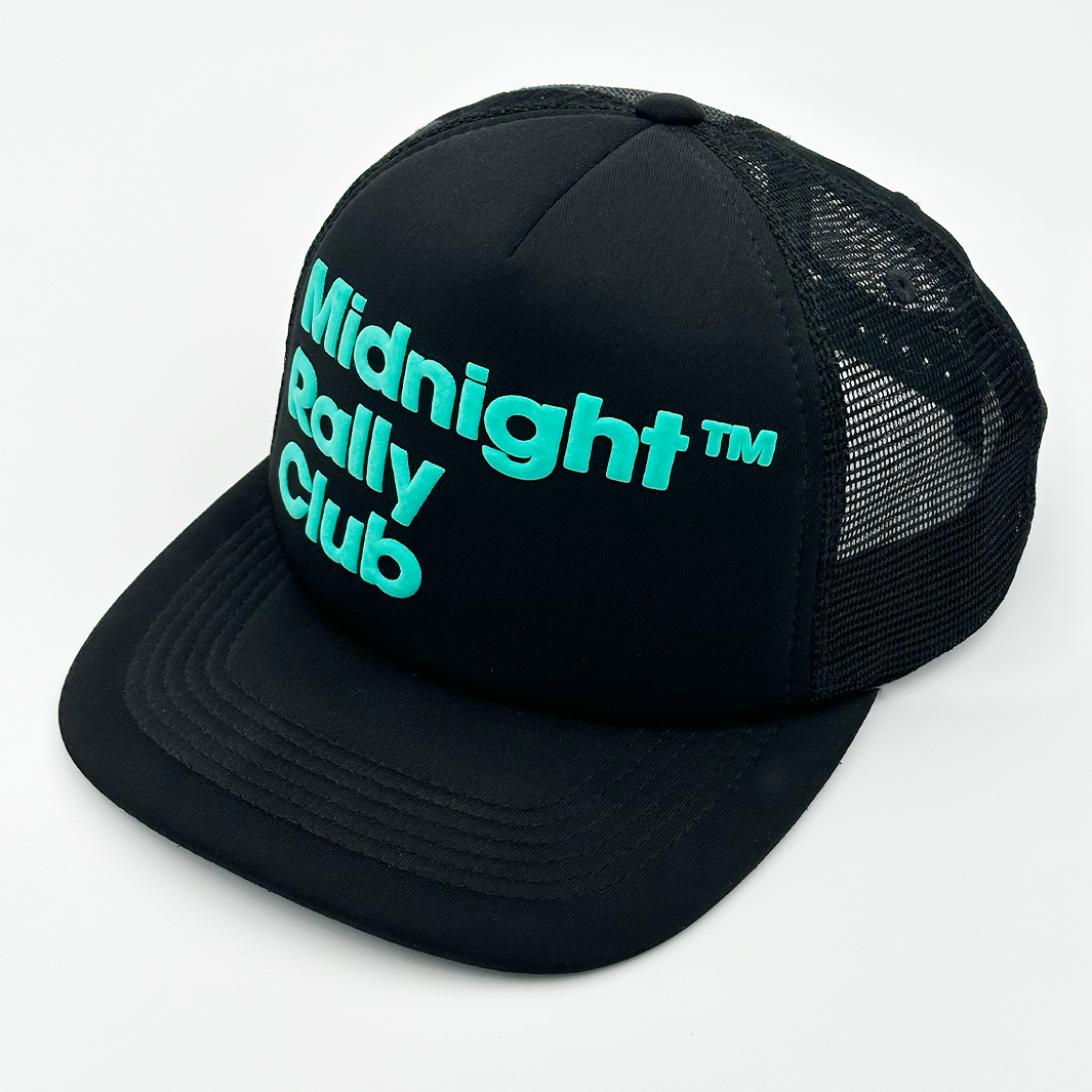 Midnight Rally Club Hat - Teal on Black